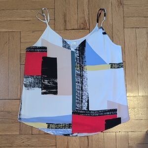 Aritzia Multicolor Abstract Cami Top